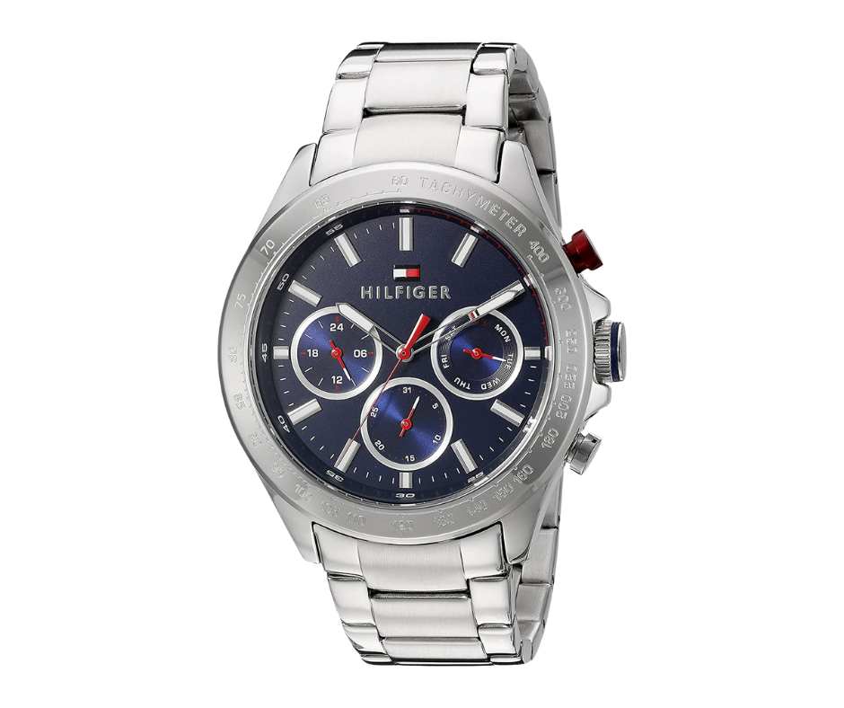 Tommy Hilfiger Cronógrafo Deportivo Azul y Plata (1791228)