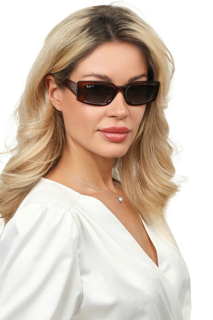 Ray-Ban Kiliane Bio-Based RB4395 6678/T3 – Marrón Transparente/Gris Degradé