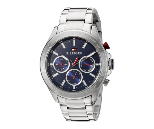 Tommy Hilfiger Cronógrafo Deportivo Azul y Plata (1791228)