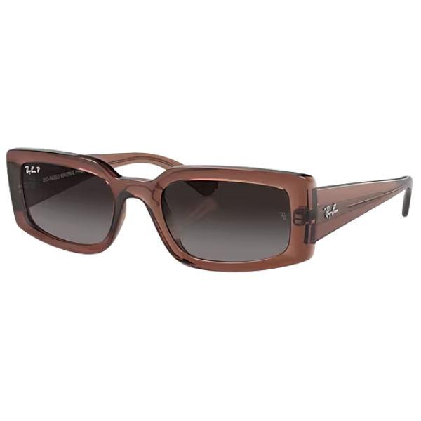 Ray-Ban Kiliane Bio-Based RB4395 6678/T3 – Marrón Transparente/Gris Degradé