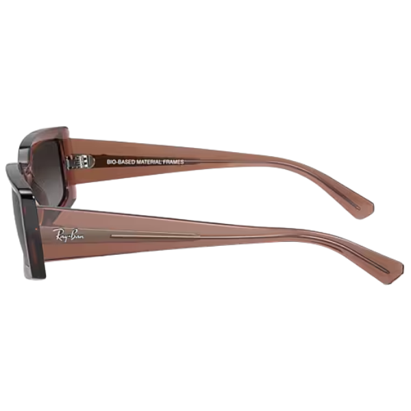 Ray-Ban Kiliane Bio-Based RB4395 6678/T3 – Marrón Transparente/Gris Degradé