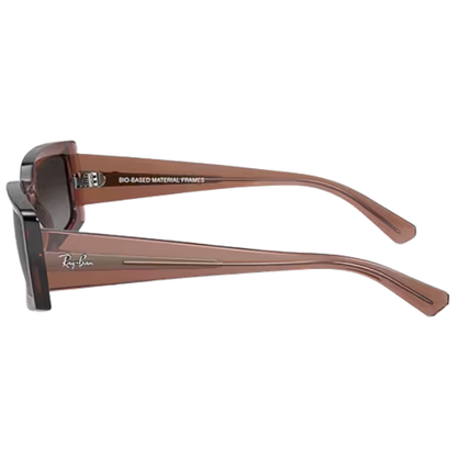Ray-Ban Kiliane Bio-Based RB4395 6678/T3 – Marrón Transparente/Gris Degradé
