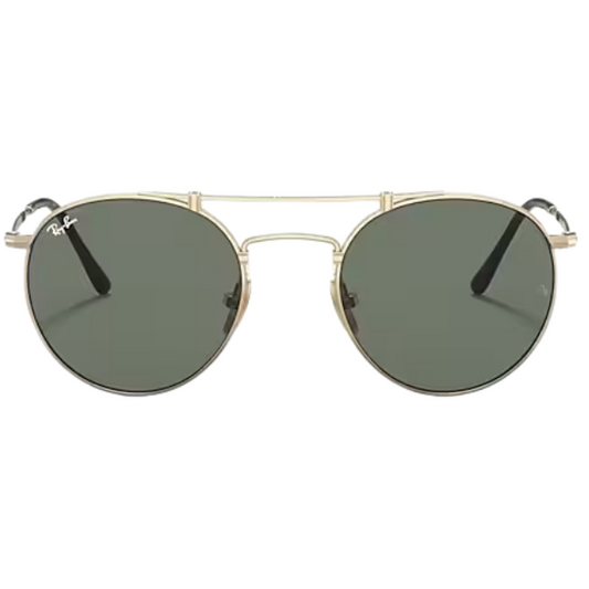 Ray-Ban Round Double Bridge RB3647 – Dorado / Verde Clásico
