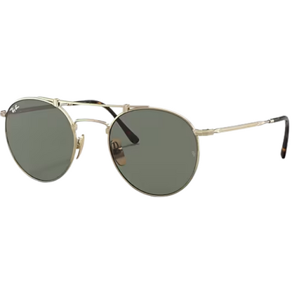 Ray-Ban Round Double Bridge RB3647 – Dorado / Verde Clásico
